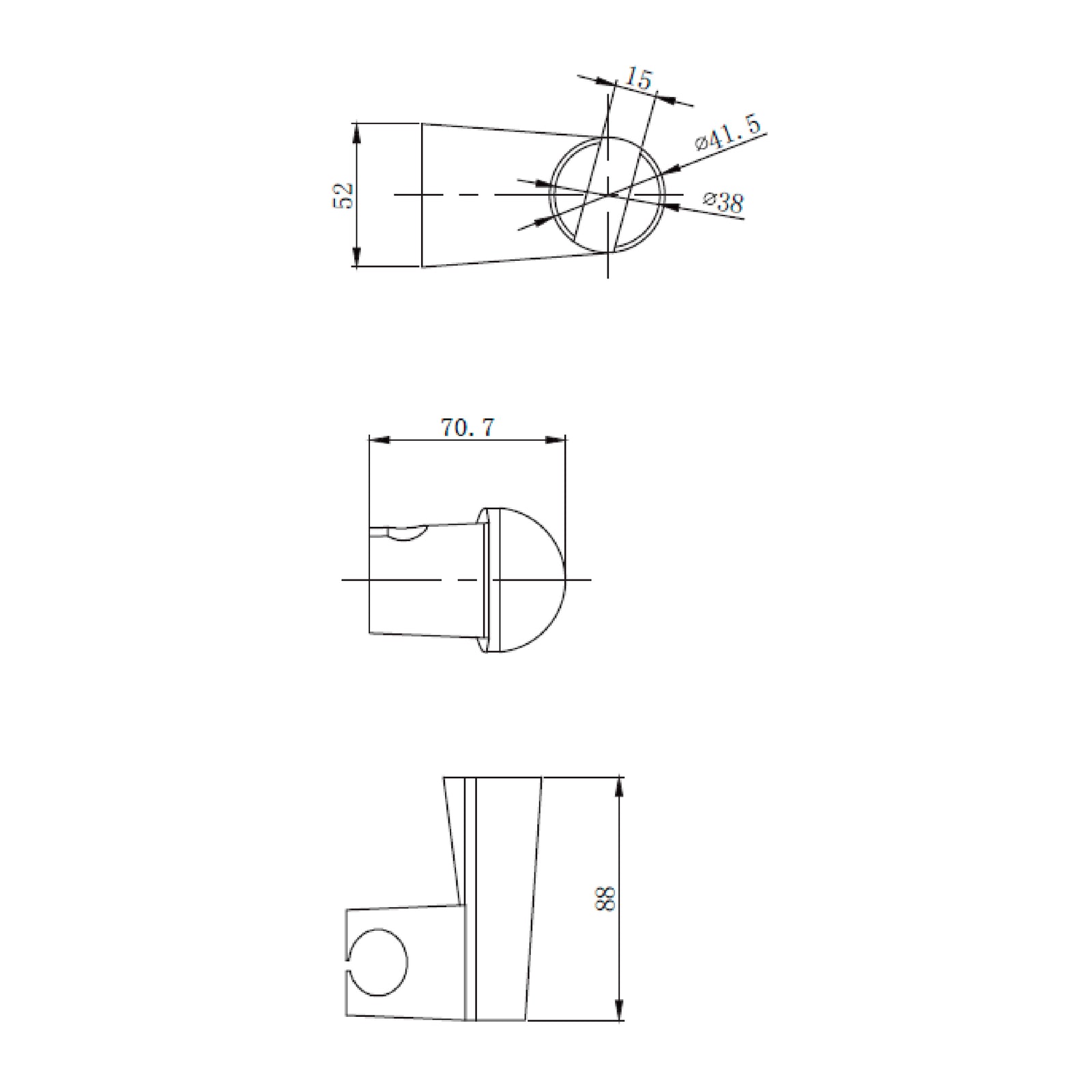 Soporte Ducha ABS