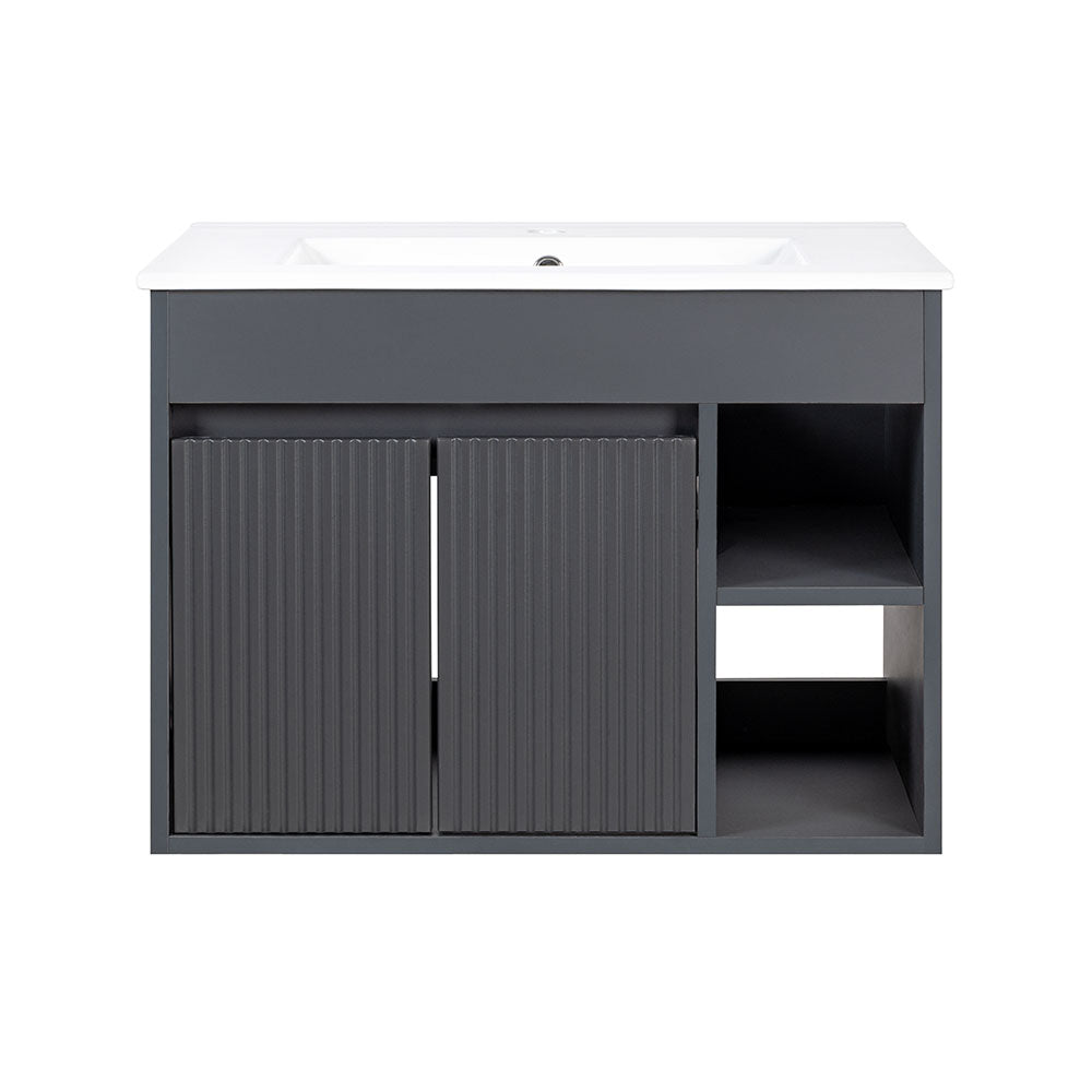 Mueble de Baño Completo Lille Dark Grey Texturado