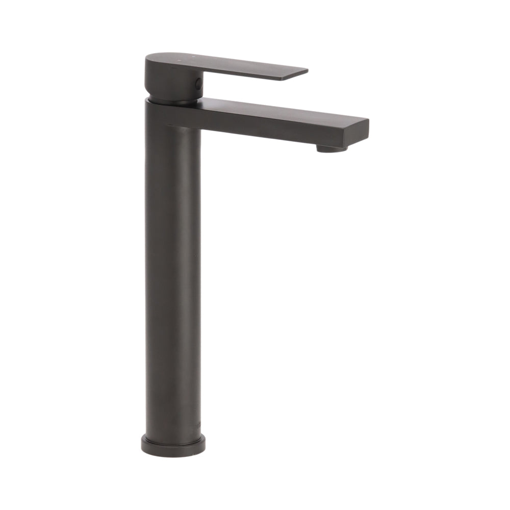 Monomando Lavamanos Alto Leccio Negro Mate