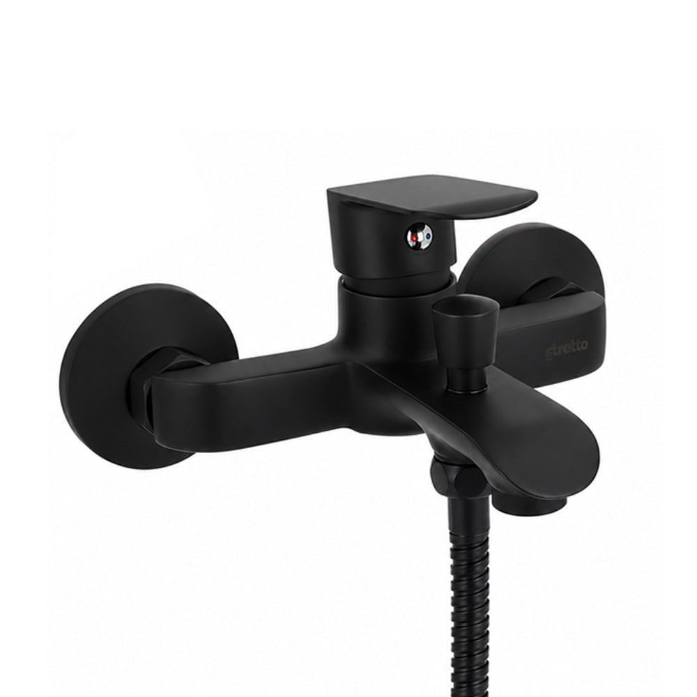 Monomando Tina Ducha Priego Negro Mate