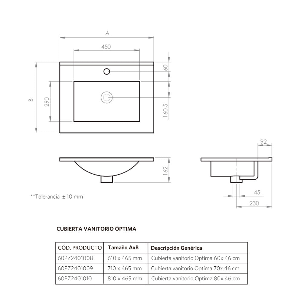 Mueble de Baño Completo Lille Dark Grey