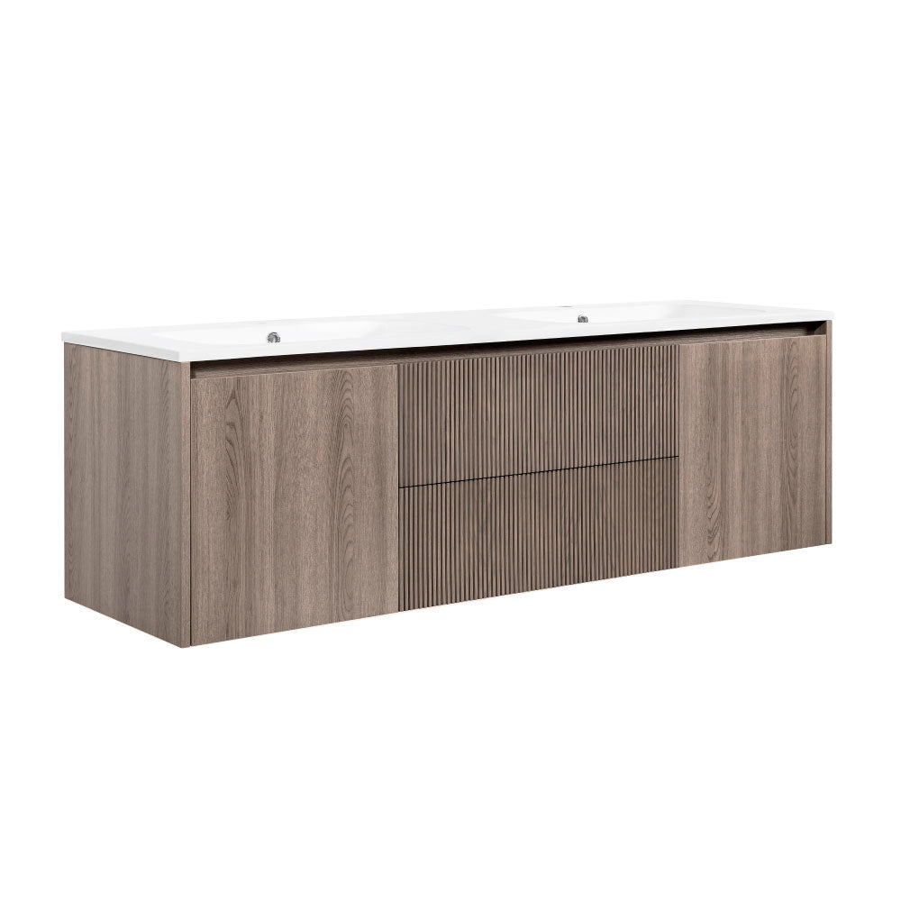 Mueble Vanitorio Sophie Texturado Lenga Texturado + Cubierta 120x46x50 cm