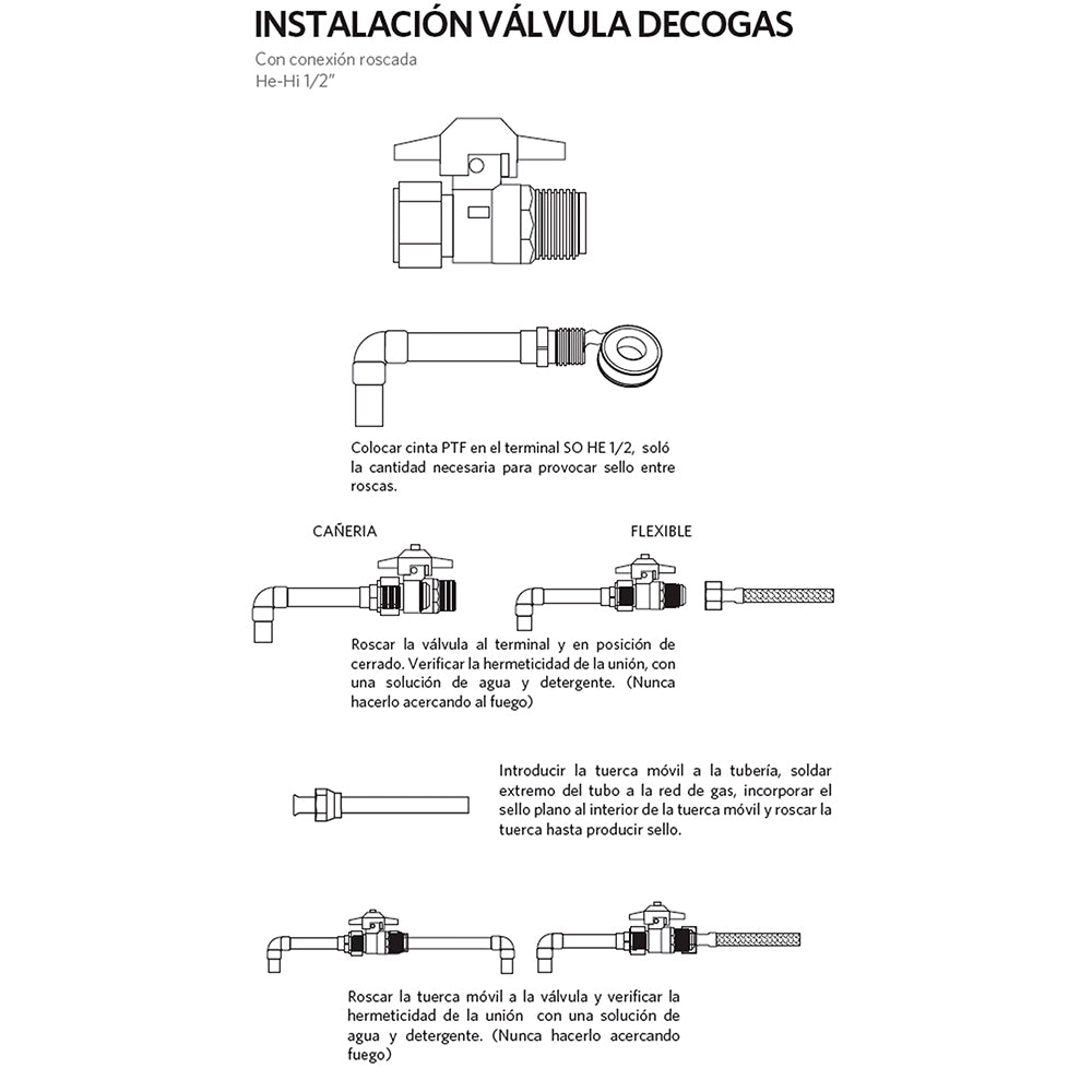 Válvula Decogas He-Hi 1/2