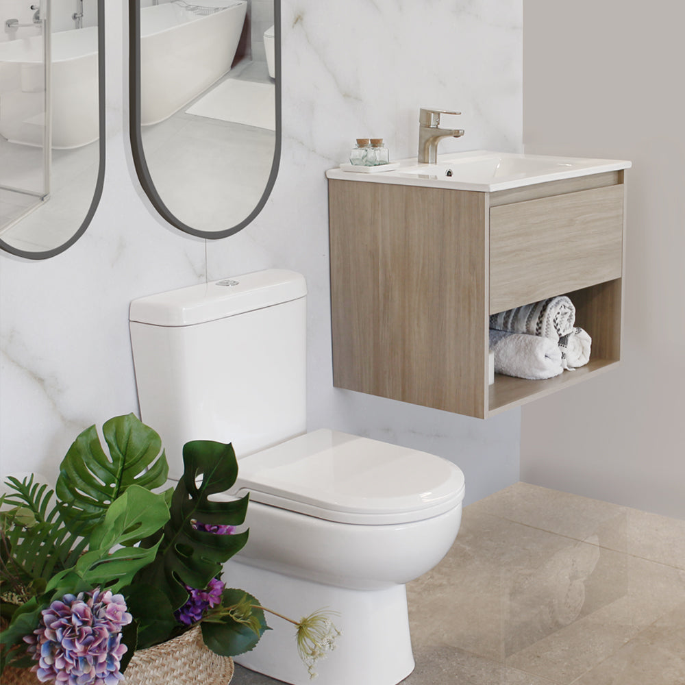 Mueble Vanitorio Zoé Acácia + Cubierta 60x46x50 cm