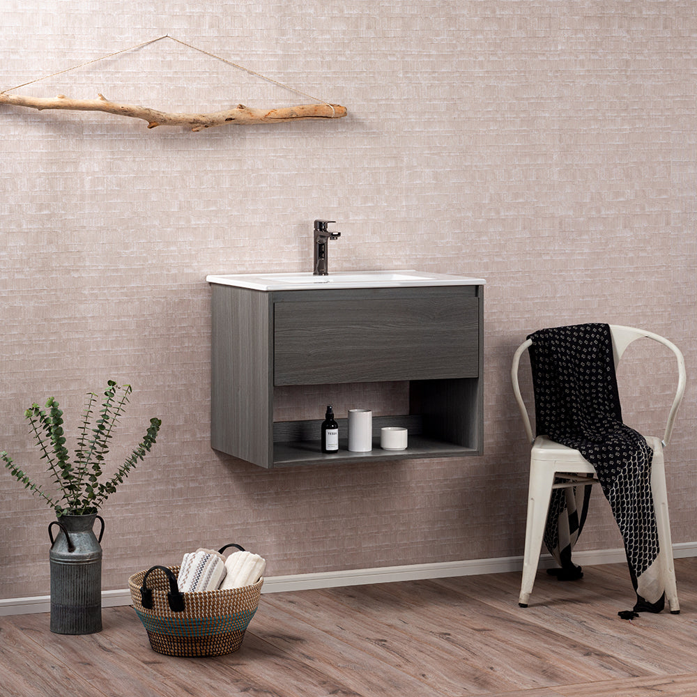 Mueble Vanitorio Zoé Ulmo + Cubierta 90x46x50 cm