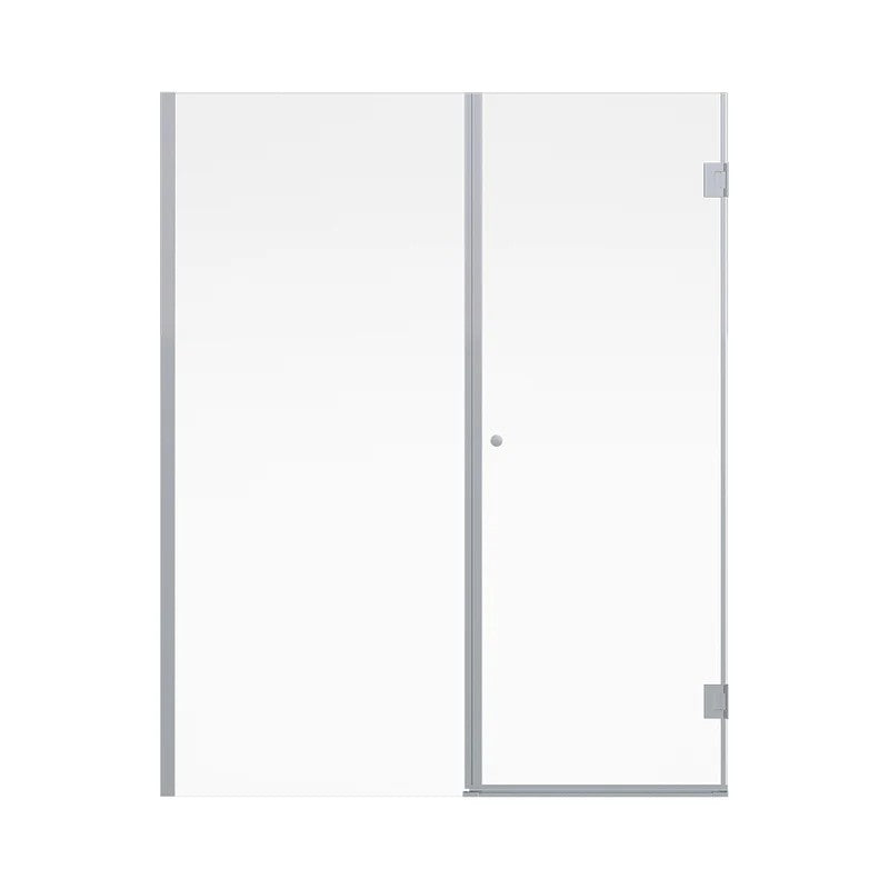 Mampara Abatible 160x185 cm Vidrio 8 mm Perfil Cromado