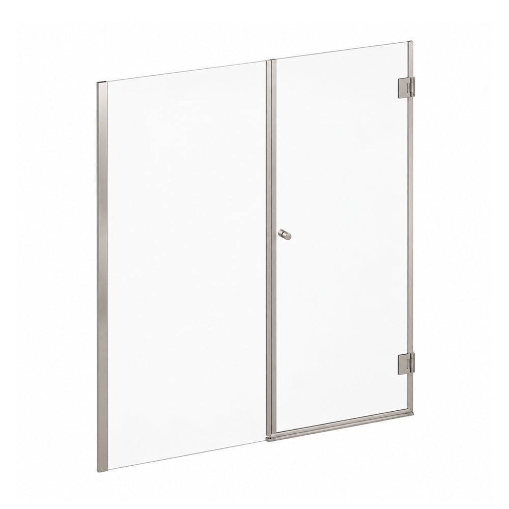 Mampara Abatible 120x195 cm Perfil Inox Satinado