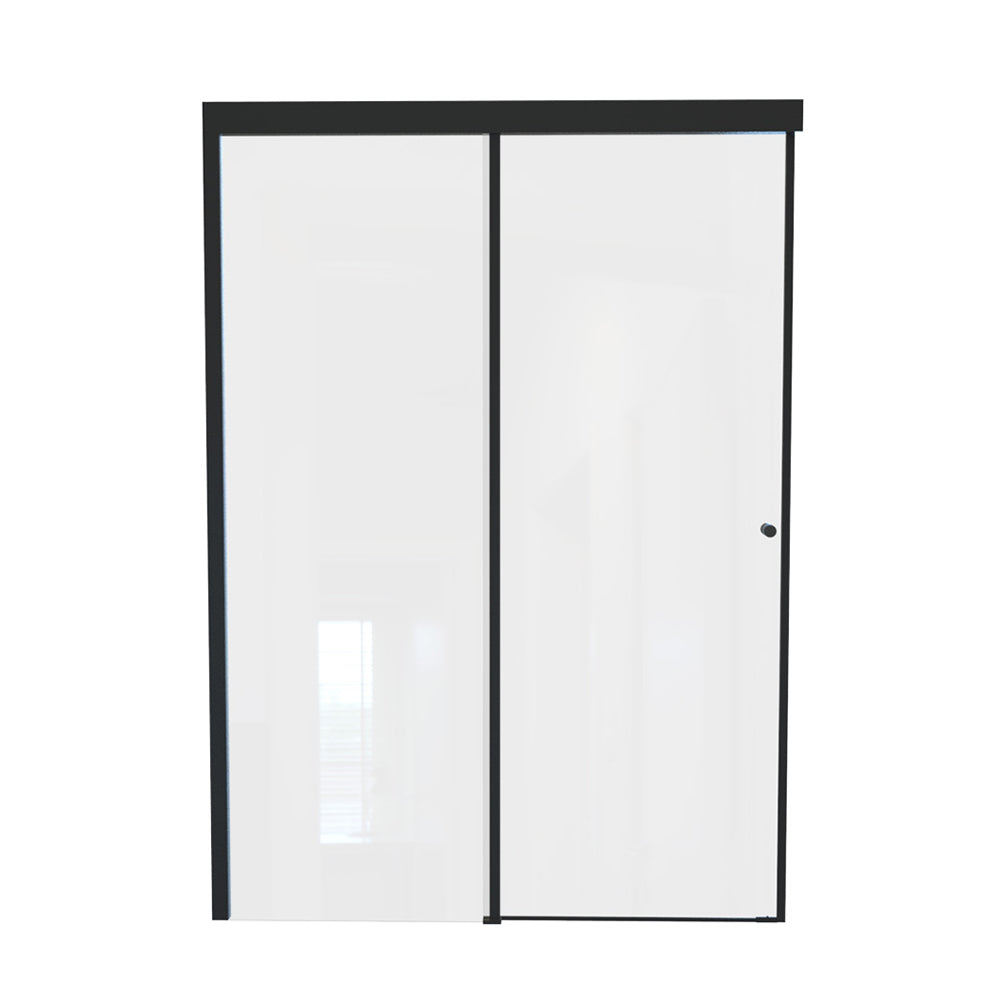 Mampara Corredera Hera 170x185 cm Negro Mate Ajustable ±3 cm