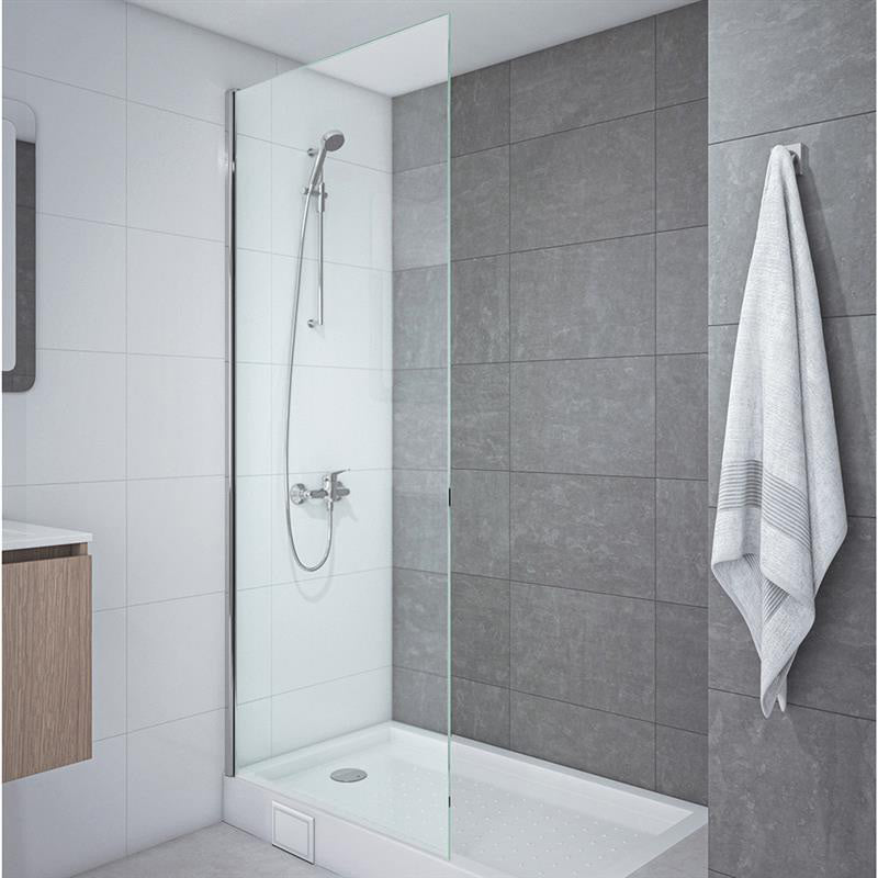 Mampara Fija 60x185 cm Ajustable ±1 cm Cromado