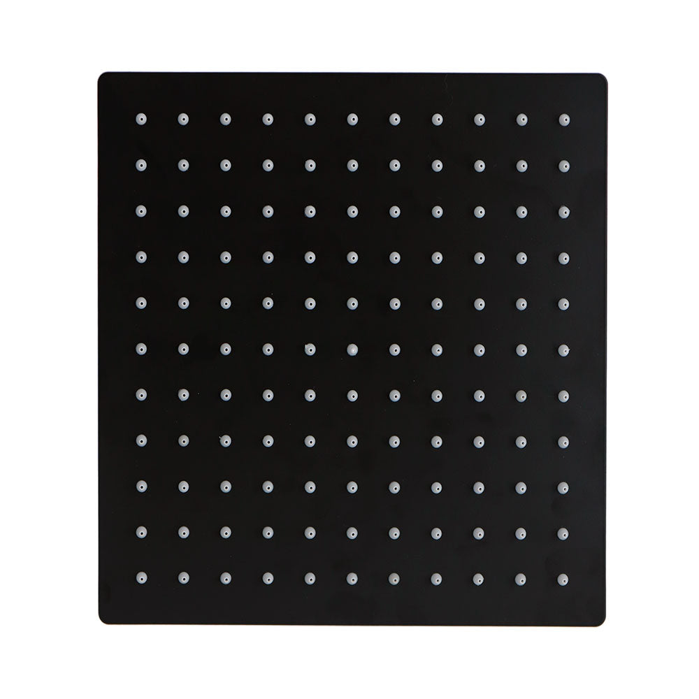 Plato Ducha Cuadrado 25 cm con Brazo 30 cm Negro Mate