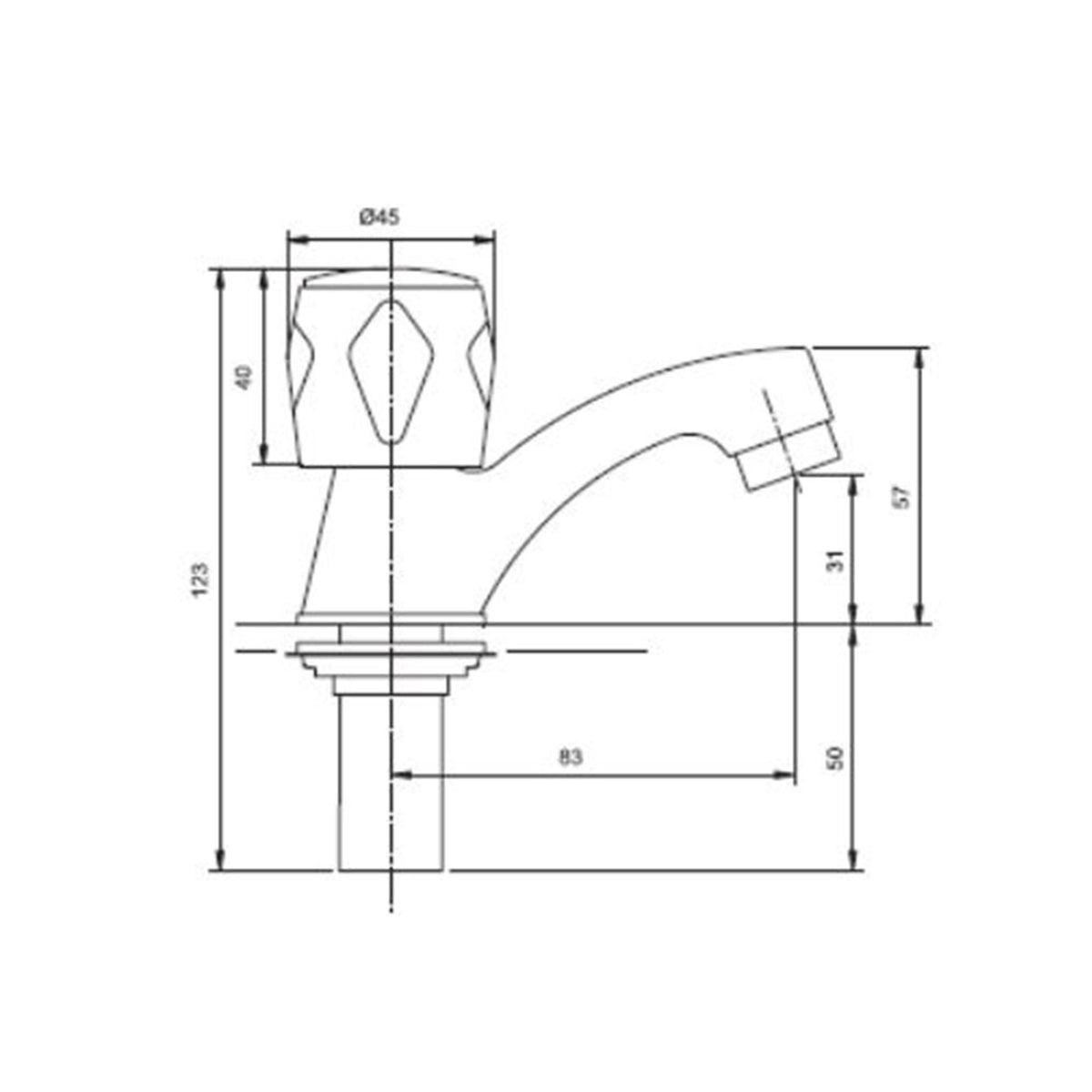 Llave Lavamanos Mossini Metal Cromo