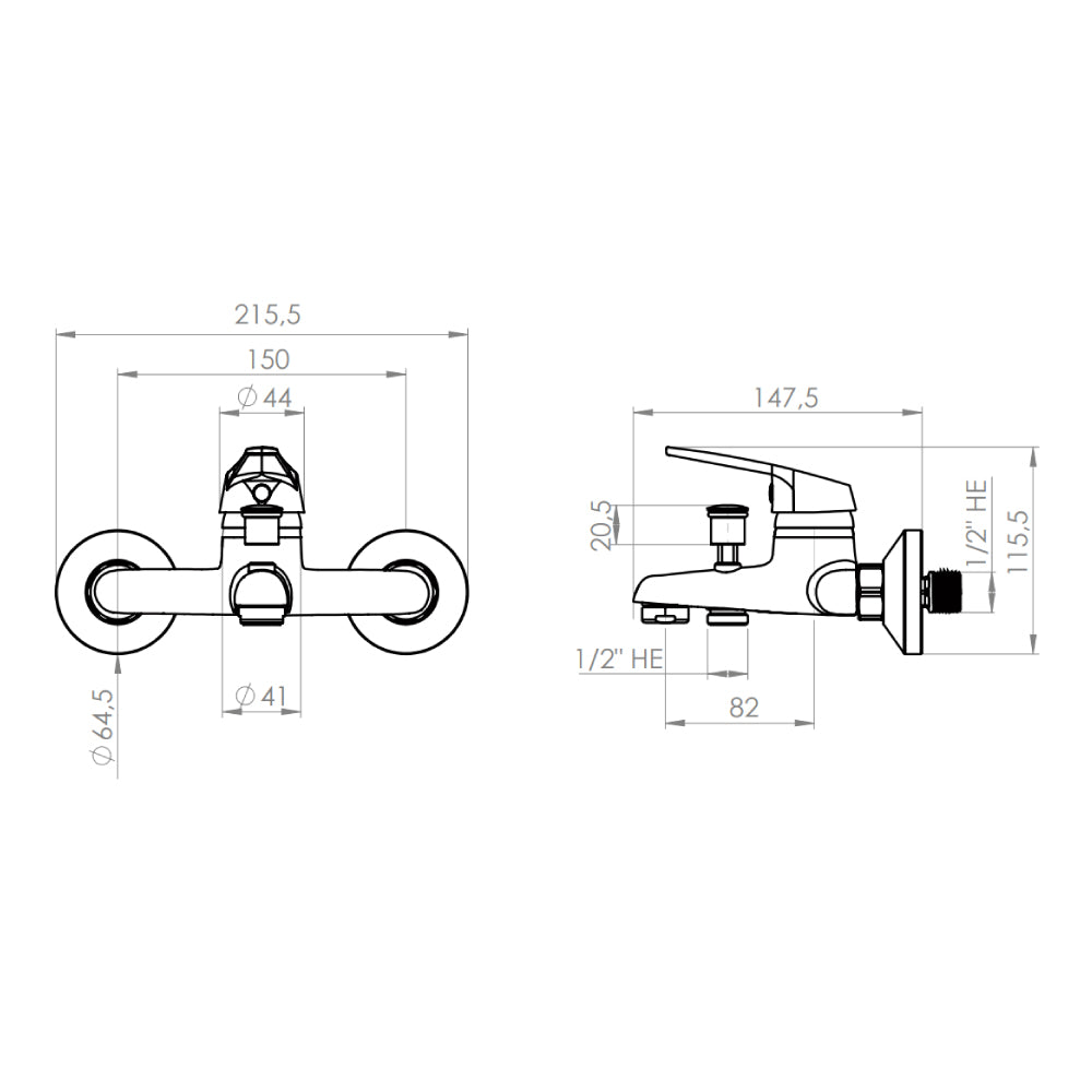 Monomando Tina Ducha Austin Cromo