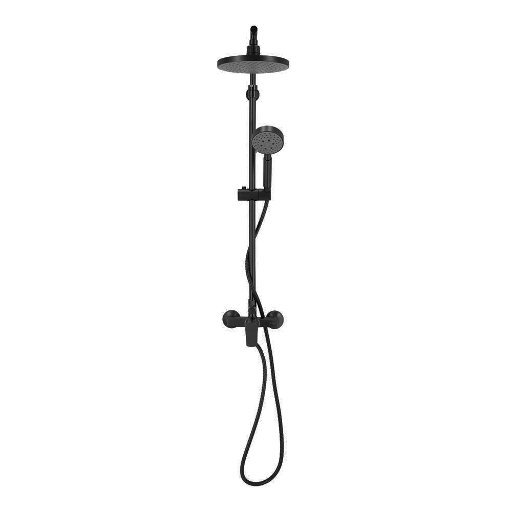 Pack Baño Altea | Mampara 70x70 + Receptáculo + Columna Ducha Negro Mate