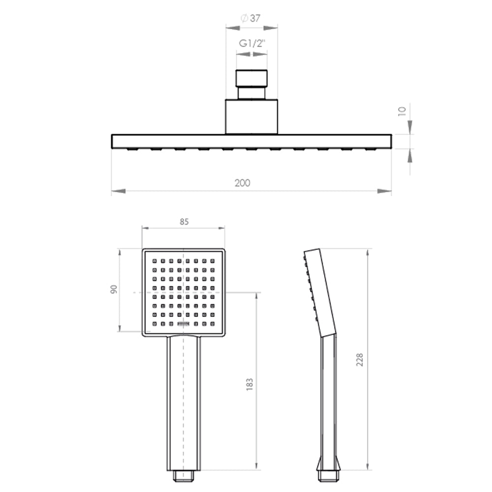 Pack Baño Ecléctico | Columna Ducha + Accesorios