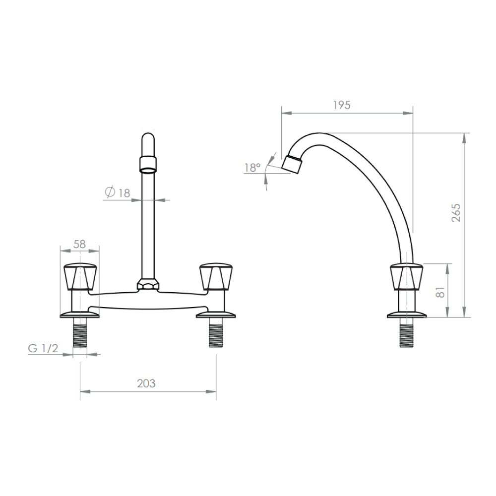 Combinación Lavaplatos 8" Miami Cromo